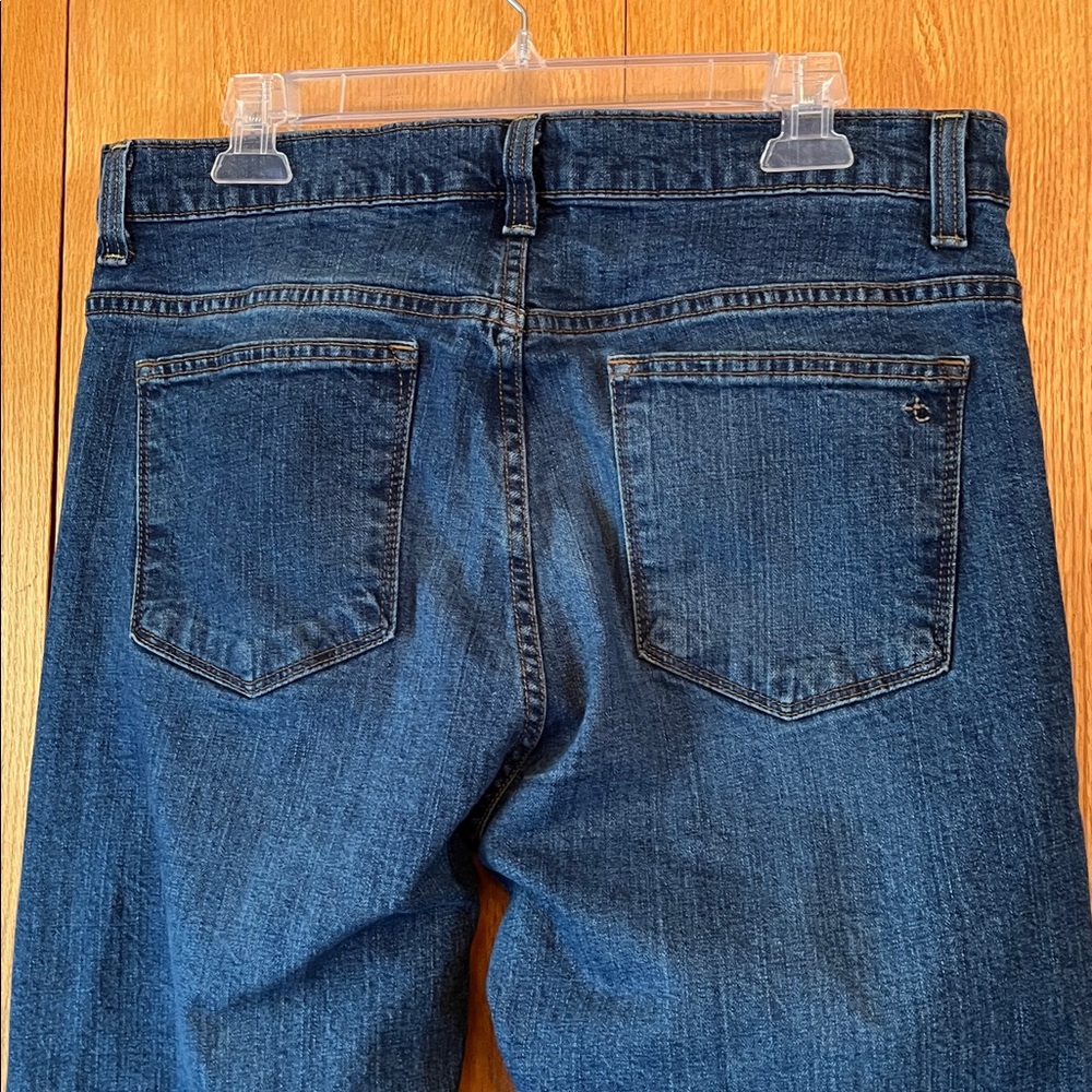 True Craft zip fly straight fit stretch denim heavy blue jeans 34 x 32 men GUC